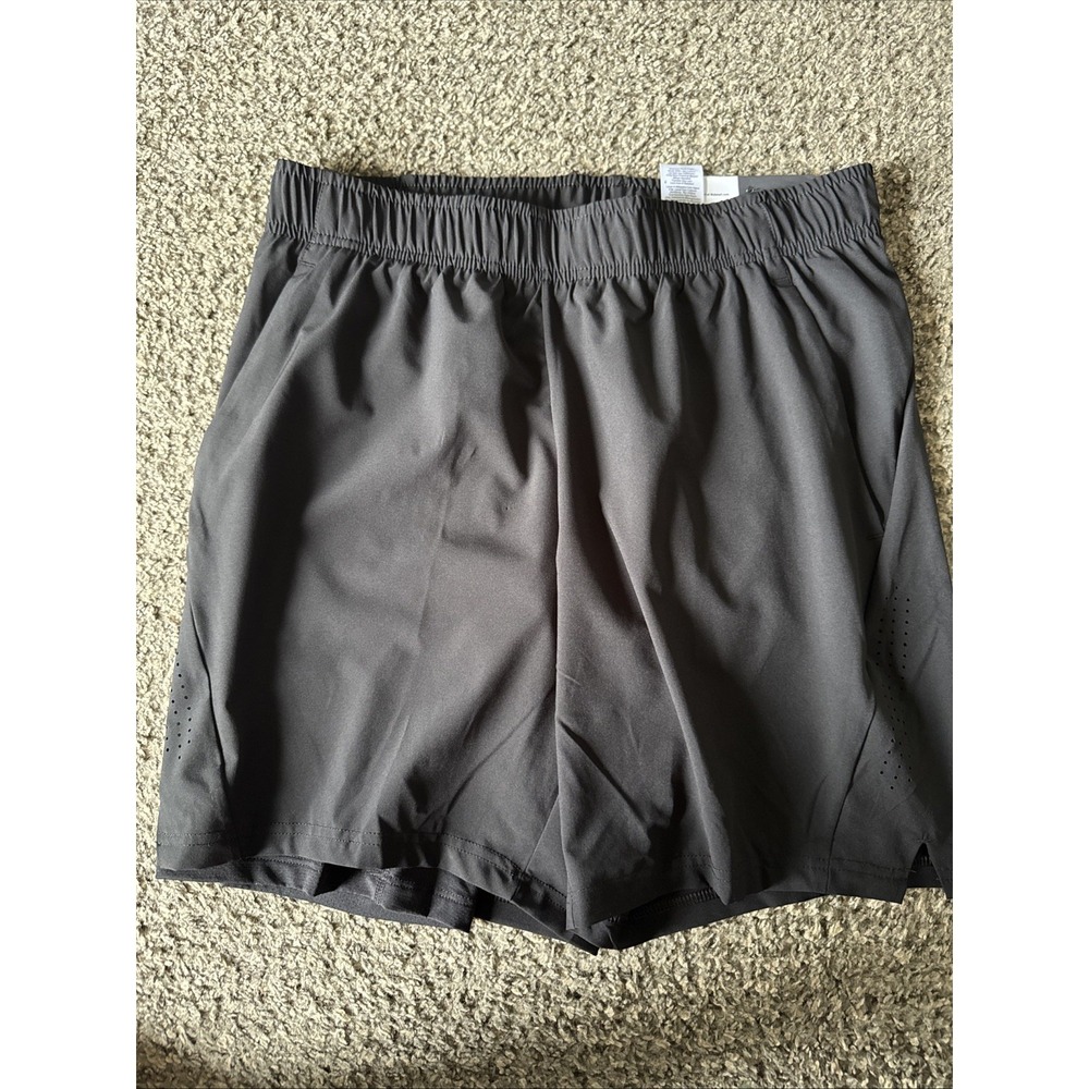 Athletic Works unisex Black Drawstring Athletic Shorts Pockets Stretch M